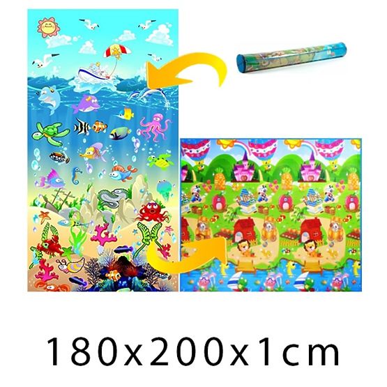 Children's foam rug - Ocean + House Iva 200x180x1cm