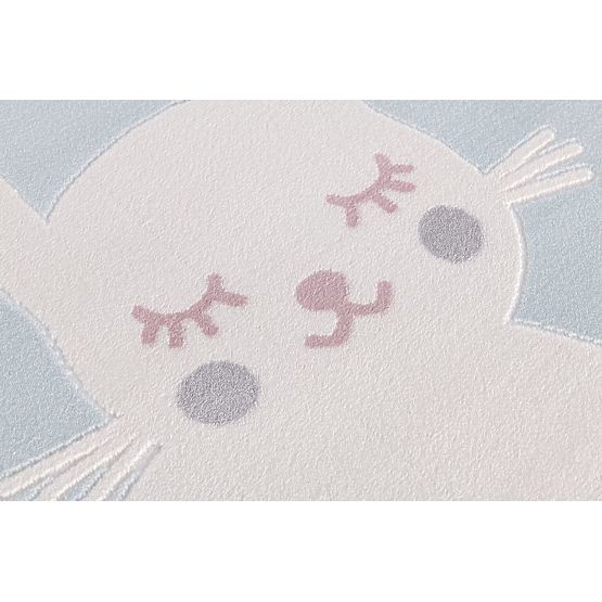 Children's Rug Bunny - blue