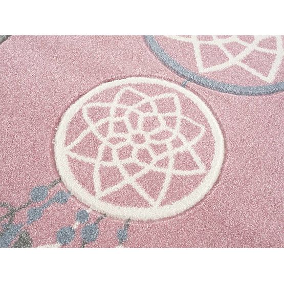 Children's Rug Catcher dreams - pink-gray