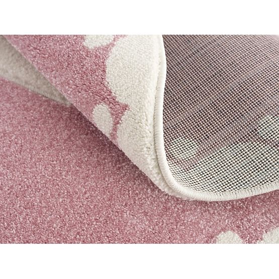 Children's Rug Crown - pink and white