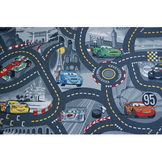 Children's carpet CARS II - gray streets
