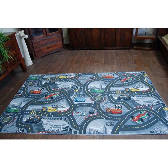 Children's carpet CARS II - gray streets
