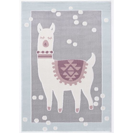 Children's Rug Lama - gray-blue
