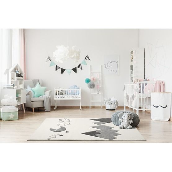 Children's Rug Mountains - grey
