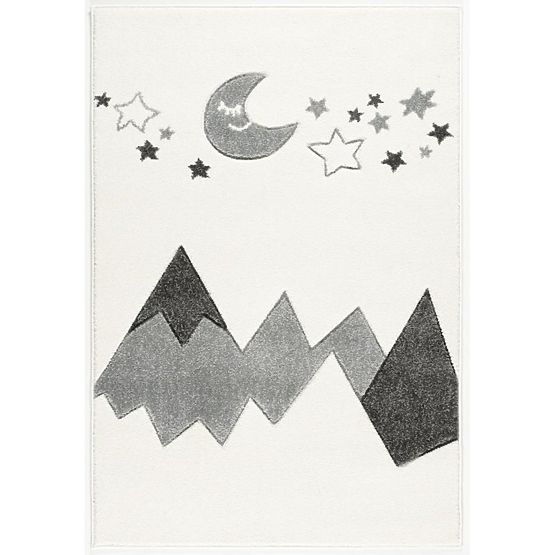 Children's Rug Mountains - grey