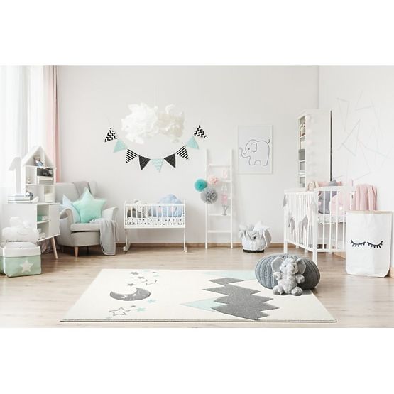 Children's Rug Mountains - mint