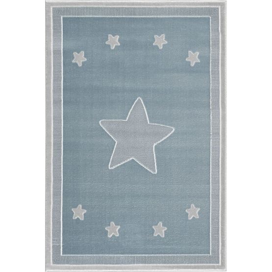 Children's Rug Princess Star- blue