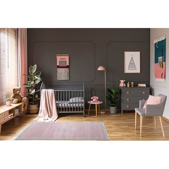 Children's Rug Princess Star- pink