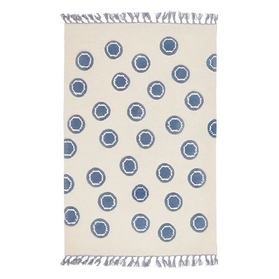 Children's Rug Ring - cream-blue