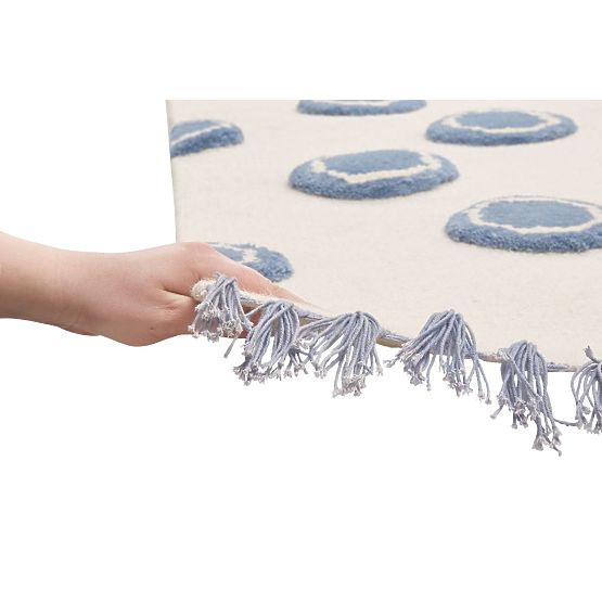 Children's Rug Ring - cream-blue