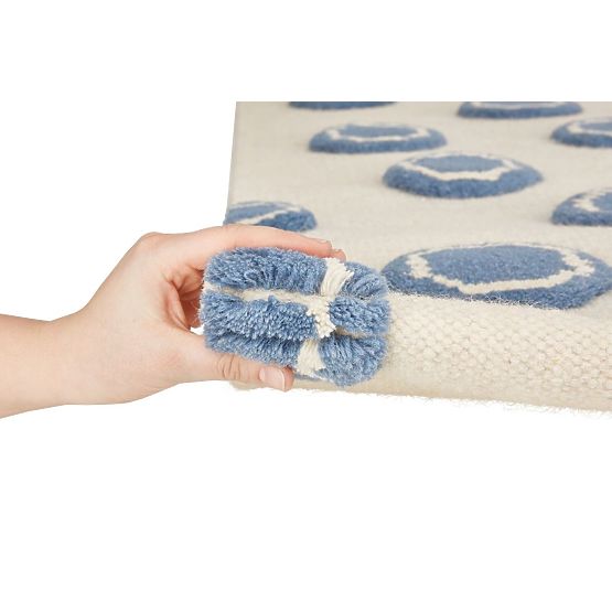 Children's Rug Ring - cream-blue