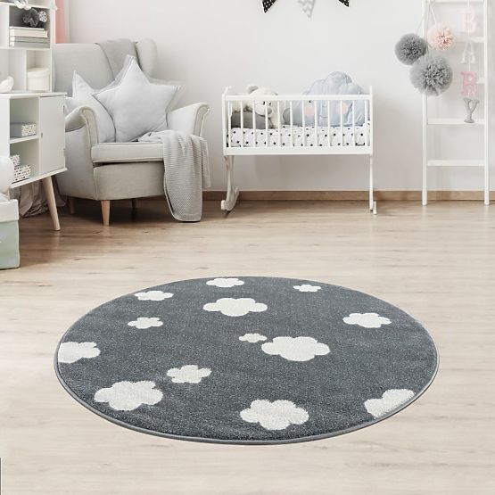 Children's Rug Sky Cloud - grey