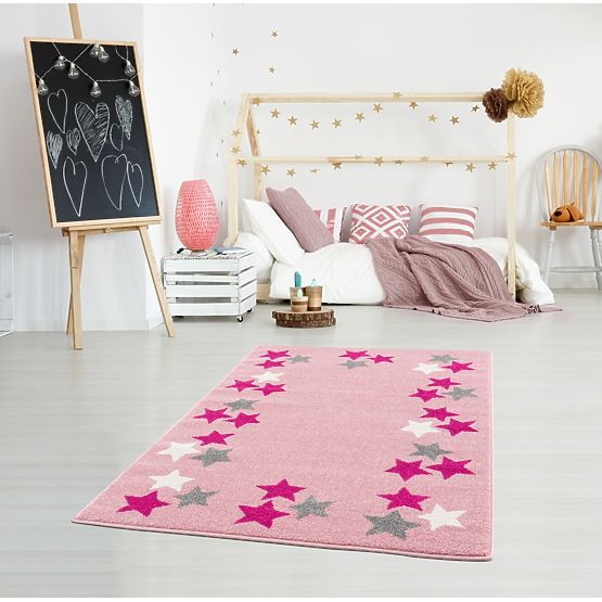 Children's Rug Spring Star - pink