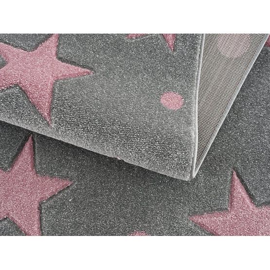 Children's Rug Stars - gray-pink