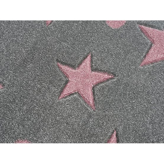 Children's Rug Stars - gray-pink