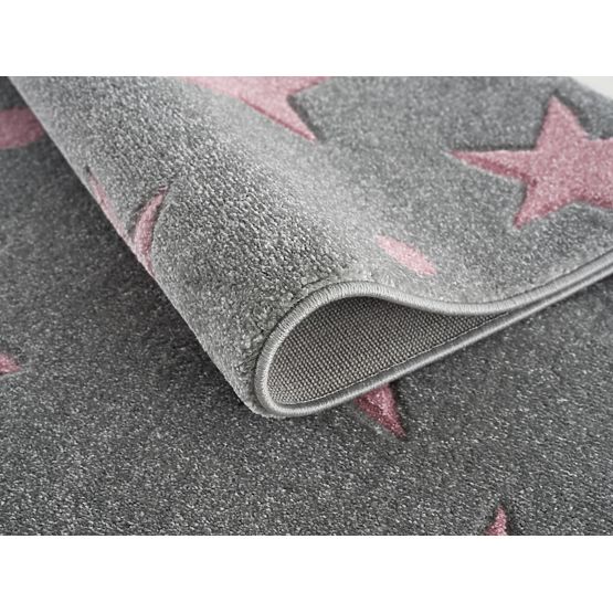 Children's Rug Stars - gray-pink