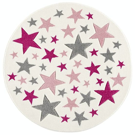 Children's Rug Stella Round - creamy-pink