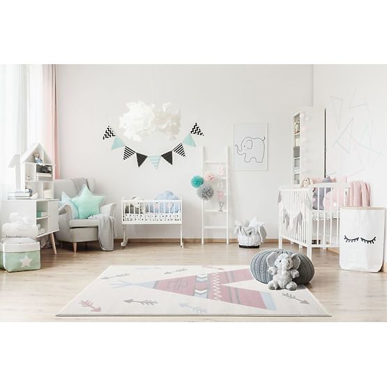 Children's Rug Teepee - creamy-pink