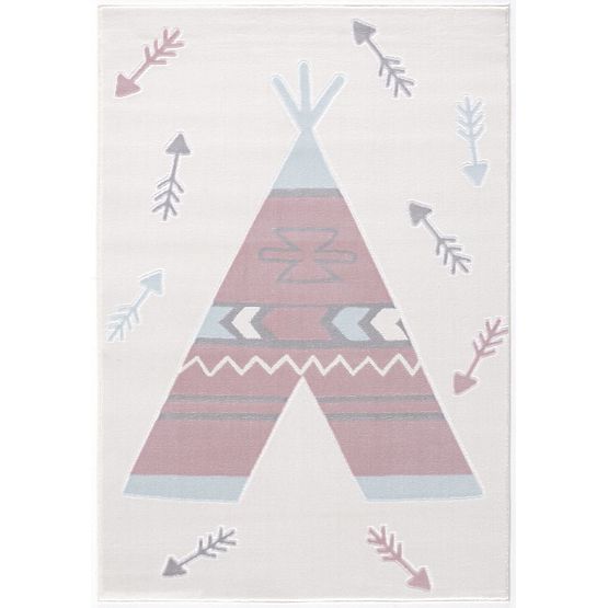 Children's Rug Teepee - creamy-pink