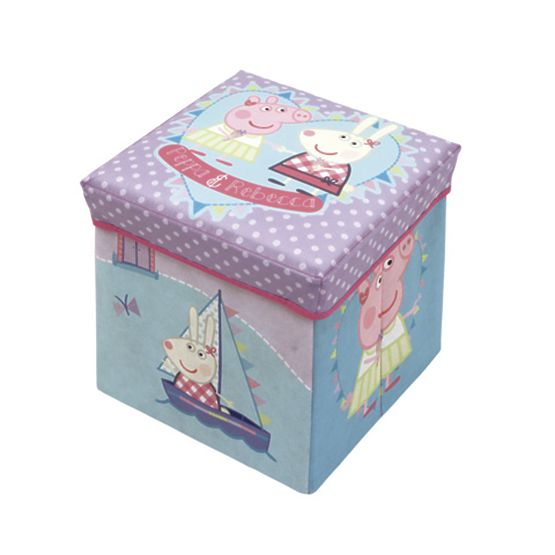 Children pouffe with storage space Piggy Peppa