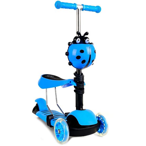 Children push bike a scooter Ladybird - blue