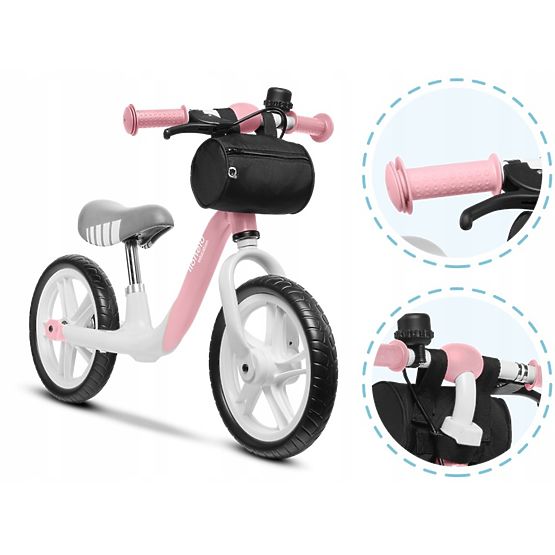 Children's bouncer Arie with handbrake - pink-grey