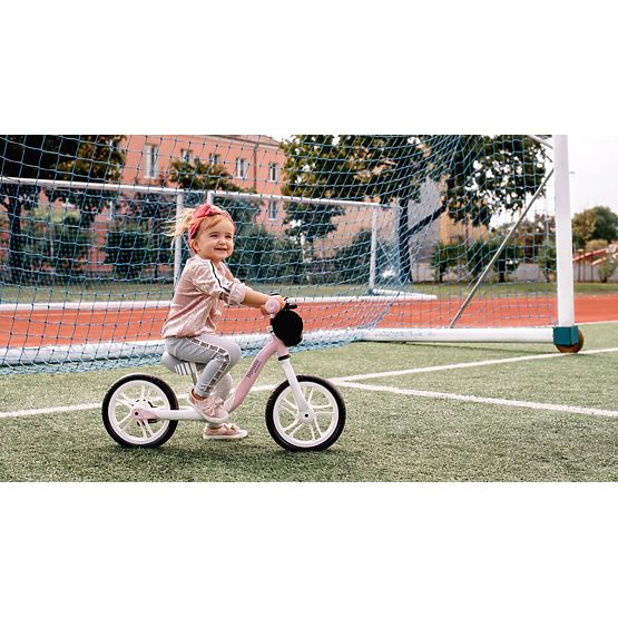 Children's bouncer Arie with handbrake - pink-grey