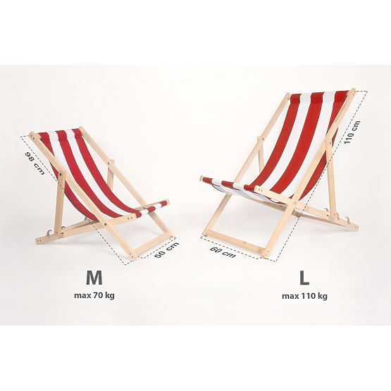 Beach chair Red and white stripes