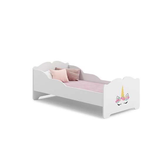 Children's Bed ANNA with Mattress 140x70 Unicorn Corner
