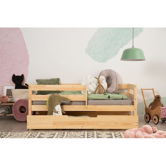 Children's Bed CPD Mila Plus with Drawer - Natural