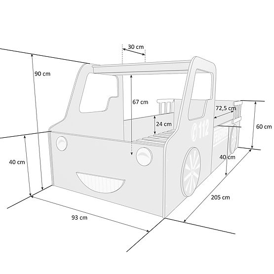 Children's bed Fire Engine
