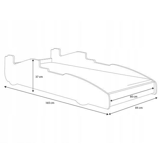 Children's Bed FORMULA Blue 160 x 80 cm