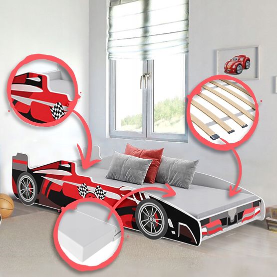 Children's Bed FORMULA Red 160x80 cm