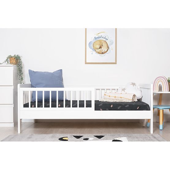 Children's Bed with Guardrail TEDDY - White