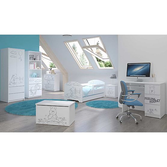 Children's Bed with Safety Rail - Winnie the Pooh