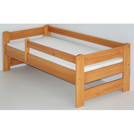 Children's Bed with Safety Rail - Alder