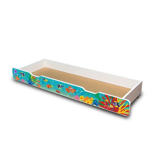 Children's Bed with Safety Rail - Ocean