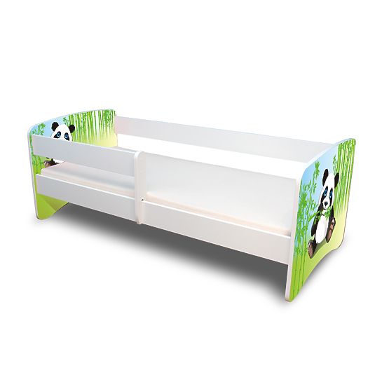 Children's Bed with Safety Rail - Panda