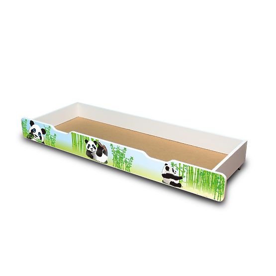 Children's Bed with Safety Rail - Panda