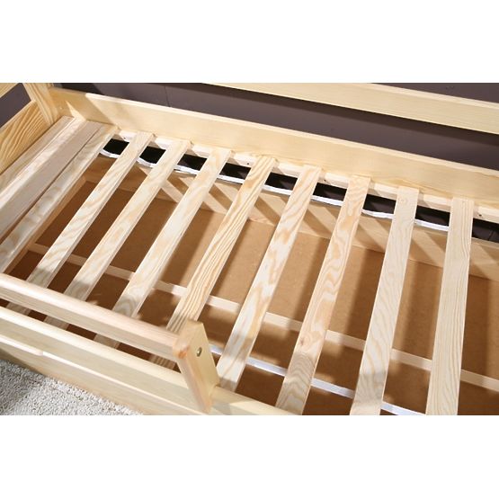 Children's Bed Woody with Guardrail - Natural
