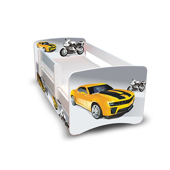 Children's Bed with Safety Rail - Racer