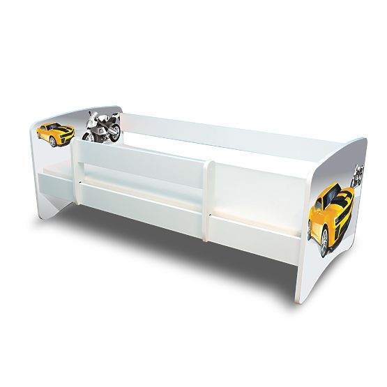 Children's Bed with Safety Rail - Racer