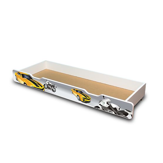 Children's Bed with Safety Rail - Racer