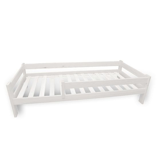Children's Bed with Safety Rail - Transparent White