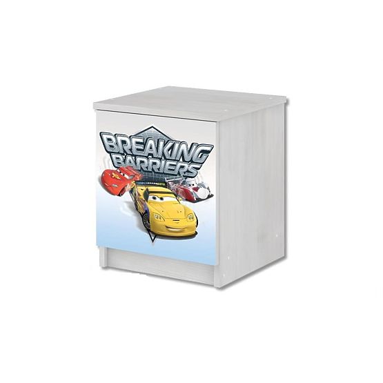 Children's bedside table Cars - Norwegian pine decor