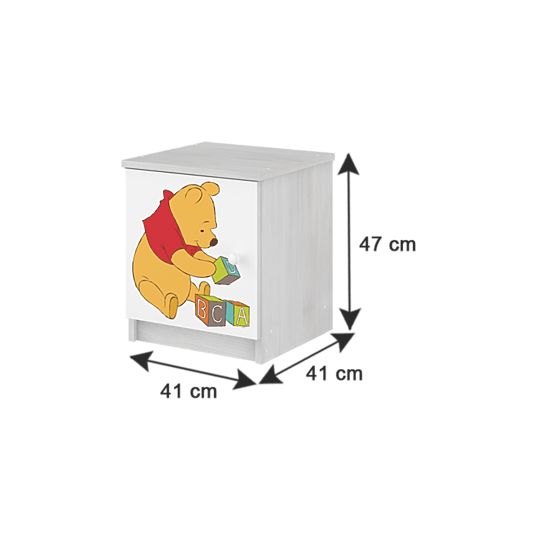 Children's bedside table Mickey Mouse - Norwegian pine decor