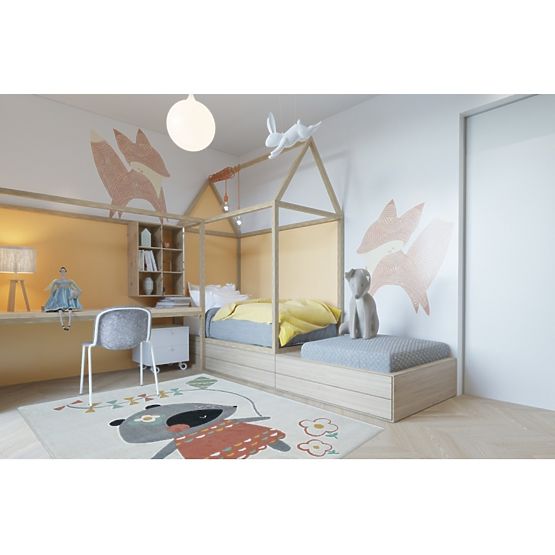 Children's rug Mouse - creamy