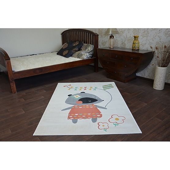 Children's rug Mouse - creamy