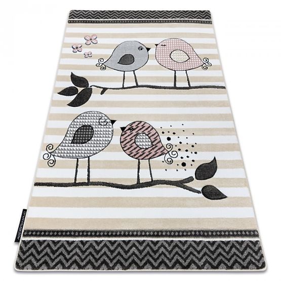 Children's carpet PETIT - Birds - beige-white