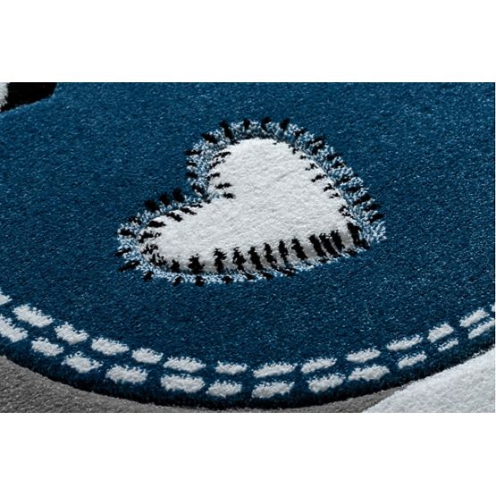 Children's carpet PETIT - Bulldog - gray-white